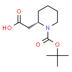 ChemSpider 2D Image | (S)-1-Boc-2-Piperidineacetic acid | C12H21NO4