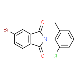 ChemSpider 2D Image | 5-Bromo-2-(2-chloro-6-methylphenyl)-1H-isoindole-1,3(2H)-dione | C15H9BrClNO2