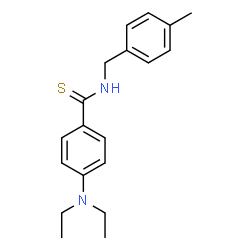 ChemSpider 2D Image | 4-(Diethylamino)-N-(4-methylbenzyl)benzenecarbothioamide | C19H24N2S