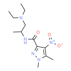 ChemSpider 2D Image | N-[1-(Diethylamino)-2-propanyl]-1,5-dimethyl-4-nitro-1H-pyrazole-3-carboxamide | C13H23N5O3