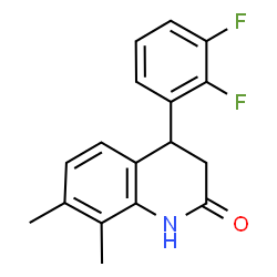 ChemSpider 2D Image | 4-(2,3-Difluorophenyl)-7,8-dimethyl-3,4-dihydro-2(1H)-quinolinone | C17H15F2NO
