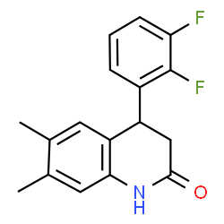 ChemSpider 2D Image | 4-(2,3-Difluorophenyl)-6,7-dimethyl-3,4-dihydro-2(1H)-quinolinone | C17H15F2NO