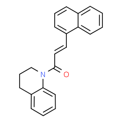 ChemSpider 2D Image | (2E)-1-(3,4-Dihydro-1(2H)-quinolinyl)-3-(1-naphthyl)-2-propen-1-one | C22H19NO