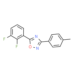 ChemSpider 2D Image | 5-(2,3-Difluorophenyl)-3-(4-methylphenyl)-1,2,4-oxadiazole | C15H10F2N2O