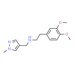 ChemSpider 2D Image | [2-(3,4-dimethoxyphenyl)ethyl][(1-methylpyrazol-4-yl)methyl]amine | C15H21N3O2