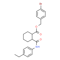 ChemSpider 2D Image | 4-Bromobenzyl 2-[(4-ethylphenyl)carbamoyl]cyclohexanecarboxylate | C23H26BrNO3