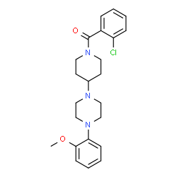 ChemSpider 2D Image | (2-Chlorophenyl){4-[4-(2-methoxyphenyl)-1-piperazinyl]-1-piperidinyl}methanone | C23H28ClN3O2