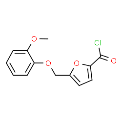 ChemSpider 2D Image | 5-[(2-Methoxyphenoxy)methyl]-2-furoyl chloride | C13H11ClO4