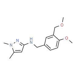 ChemSpider 2D Image | N-[4-Methoxy-3-(methoxymethyl)benzyl]-1,5-dimethyl-1H-pyrazol-3-amine | C15H21N3O2