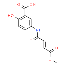 ChemSpider 2D Image | 2-Hydroxy-5-{[(2E)-4-methoxy-4-oxo-2-butenoyl]amino}benzoic acid | C12H11NO6