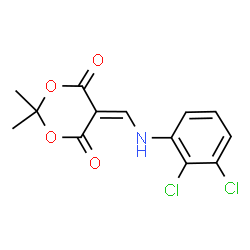 ChemSpider 2D Image | 5-{[(2,3-Dichlorophenyl)amino]methylene}-2,2-dimethyl-1,3-dioxane-4,6-dione | C13H11Cl2NO4