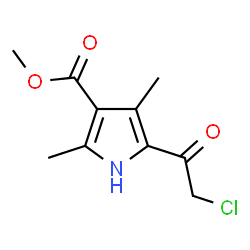 ChemSpider 2D Image | Methyl 5-(chloroacetyl)-2,4-dimethyl-1H-pyrrole-3-carboxylate | C10H12ClNO3