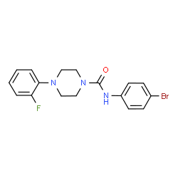 ChemSpider 2D Image | N-(4-Bromophenyl)-4-(2-fluorophenyl)-1-piperazinecarboxamide | C17H17BrFN3O