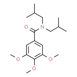 ChemSpider 2D Image | N,N-Diisobutyl-3,4,5-trimethoxybenzamide | C18H29NO4