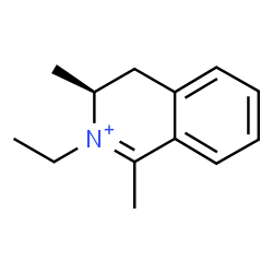 ChemSpider 2D Image | (3S)-2-Ethyl-1,3-dimethyl-3,4-dihydroisoquinolinium | C13H18N