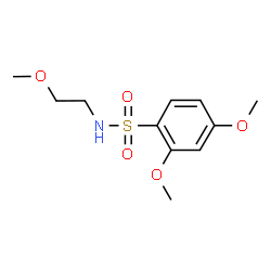ChemSpider 2D Image | 2,4-Dimethoxy-N-(2-methoxyethyl)benzenesulfonamide | C11H17NO5S