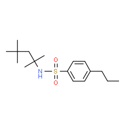 ChemSpider 2D Image | 4-Propyl-N-(2,4,4-trimethyl-2-pentanyl)benzenesulfonamide | C17H29NO2S