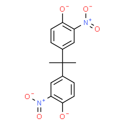 ChemSpider 2D Image | 4,4'-(2,2-Propanediyl)bis(2-nitrophenolate) | C15H12N2O6