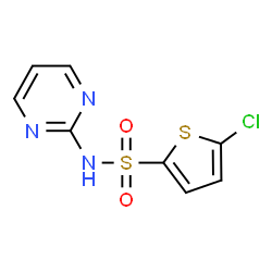 ChemSpider 2D Image | 5-Chloro-N-(2-pyrimidinyl)-2-thiophenesulfonamide | C8H6ClN3O2S2