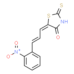 ChemSpider 2D Image | (5E)-5-[(2E)-3-(2-Nitrophenyl)-2-propen-1-ylidene]-2-thioxo-1,3-thiazolidin-4-one | C12H8N2O3S2