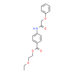ChemSpider 2D Image | 2-Ethoxyethyl 4-[(phenoxyacetyl)amino]benzoate | C19H21NO5