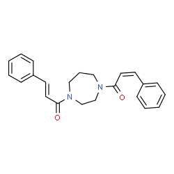 ChemSpider 2D Image | (2E,2'Z)-1,1'-(1,4-Diazepane-1,4-diyl)bis(3-phenyl-2-propen-1-one) | C23H24N2O2