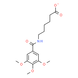 ChemSpider 2D Image | 6-[(3,4,5-Trimethoxybenzoyl)amino]hexanoate | C16H22NO6