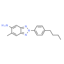 ChemSpider 2D Image | 2-(4-Butylphenyl)-6-methyl-2H-benzotriazol-5-amine | C17H20N4