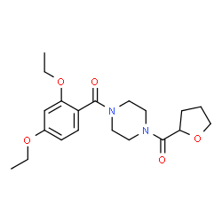 ChemSpider 2D Image | [4-(2,4-Diethoxybenzoyl)-1-piperazinyl](tetrahydro-2-furanyl)methanone | C20H28N2O5