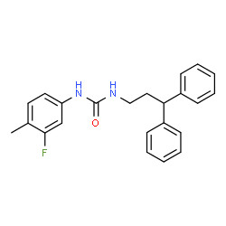 ChemSpider 2D Image | 1-(3,3-Diphenylpropyl)-3-(3-fluoro-4-methylphenyl)urea | C23H23FN2O