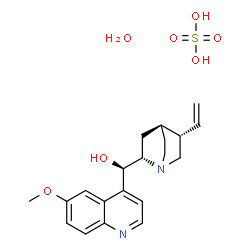 ChemSpider 2D Image | (3alpha,8alpha,9R)-6'-Methoxycinchonan-9-ol sulfate hydrate (1:1:1) | C20H28N2O7S