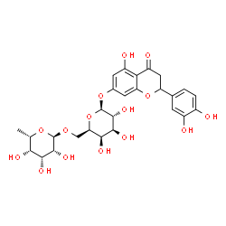 ChemSpider 2D Image | 2-(3,4-Dihydroxyphenyl)-5-hydroxy-4-oxo-3,4-dihydro-2H-chromen-7-yl 6-O-(6-deoxy-alpha-L-talopyranosyl)-beta-D-galactopyranoside | C27H32O15