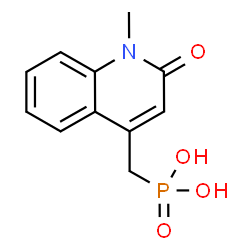 ChemSpider 2D Image | [(1-Methyl-2-oxo-1,2-dihydro-4-quinolinyl)methyl]phosphonic acid | C11H12NO4P