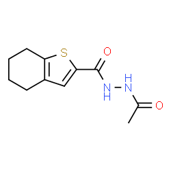 ChemSpider 2D Image | N'-Acetyl-4,5,6,7-tetrahydro-1-benzothiophene-2-carbohydrazide | C11H14N2O2S