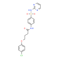 ChemSpider 2D Image | 4-(4-Chlorophenoxy)-N-[4-(2-pyrimidinylsulfamoyl)phenyl]butanamide | C20H19ClN4O4S
