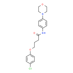 ChemSpider 2D Image | 4-(4-Chlorophenoxy)-N-[4-(4-morpholinyl)phenyl]butanamide | C20H23ClN2O3
