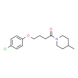ChemSpider 2D Image | 4-(4-Chlorophenoxy)-1-(4-methyl-1-piperidinyl)-1-butanone | C16H22ClNO2