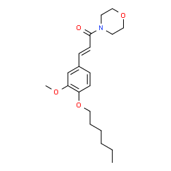 ChemSpider 2D Image | (2E)-3-[4-(Hexyloxy)-3-methoxyphenyl]-1-(4-morpholinyl)-2-propen-1-one | C20H29NO4