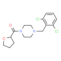 ChemSpider 2D Image | [4-(2,6-Dichlorobenzyl)-1-piperazinyl](tetrahydro-2-furanyl)methanone | C16H20Cl2N2O2
