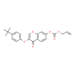 ChemSpider 2D Image | Allyl 3-(4-tert-butylphenoxy)-4-oxo-4H-chromen-7-yl carbonate | C23H22O6