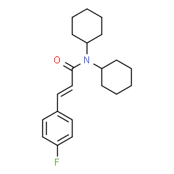 ChemSpider 2D Image | (2E)-N,N-Dicyclohexyl-3-(4-fluorophenyl)acrylamide | C21H28FNO