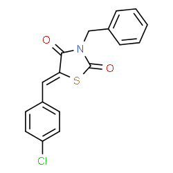 ChemSpider 2D Image | 3-Benzyl-5-(4-chloro-benzylidene)-thiazolidine-2,4-dione | C17H12ClNO2S