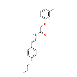 ChemSpider 2D Image | 2-(3-Ethylphenoxy)-N'-(4-propoxybenzylidene)acetohydrazide | C20H24N2O3