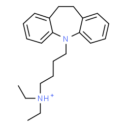 ChemSpider 2D Image | 4-(10,11-Dihydro-5H-dibenzo[b,f]azepin-5-yl)-N,N-diethyl-1-butanaminium | C22H31N2