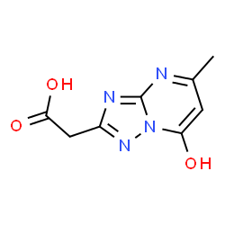 ChemSpider 2D Image | (7-Hydroxy-5-methyl[1,2,4]triazolo[1,5-a]pyrimidin-2-yl)acetic acid | C8H8N4O3
