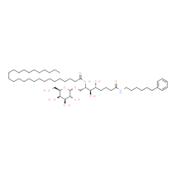 ChemSpider 2D Image | N-{(2S,3S,4R)-1-(alpha-D-Galactopyranosyloxy)-3,4-dihydroxy-8-oxo-8-[(6-phenylhexyl)amino]-2-octanyl}hexacosanamide | C52H94N2O10