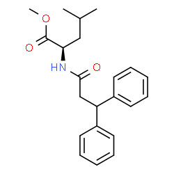 ChemSpider 2D Image | Methyl N-(3,3-diphenylpropanoyl)-D-leucinate | C22H27NO3