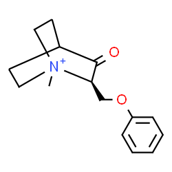 ChemSpider 2D Image | (2R)-1-Methyl-3-oxo-2-(phenoxymethyl)-1-azoniabicyclo[2.2.2]octane | C15H20NO2