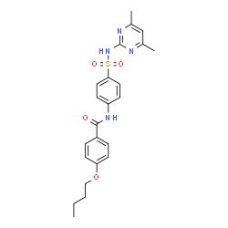 ChemSpider 2D Image | 4-Butoxy-N-{4-[(4,6-dimethyl-2-pyrimidinyl)sulfamoyl]phenyl}benzamide | C23H26N4O4S