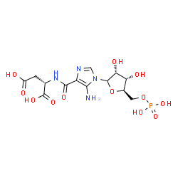 ChemSpider 2D Image | N-{[5-Amino-1-(5-O-phosphono-D-ribofuranosyl)-1H-imidazol-4-yl]carbonyl}-L-aspartic acid | C13H19N4O12P